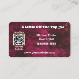 Cartão de visita de Código QR Personalizado Vermel