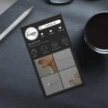 Cartão de visita de Colagem de Fotos Simples do In