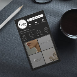 Cartão de visita de Colagem de Fotos Simples do In