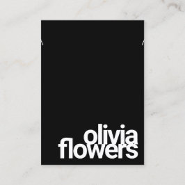 Cartão de visita de Colar Preto Moderno