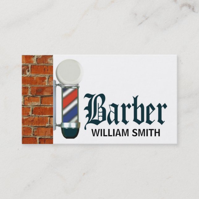 Cartão de visita de Compro de Barber Personalizado (Frente)