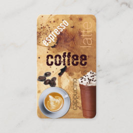 cartão de visita de compro de café