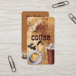 cartão de visita de compro de café