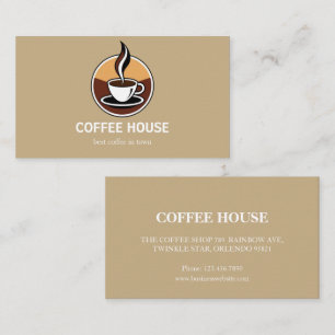 Cartão de visita de Compro de Café Simples Moderno