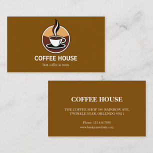 Cartão de visita de Compro de Café Simples Moderno