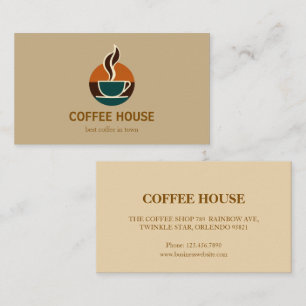 Cartão de visita de Compro de Café Simples Moderno