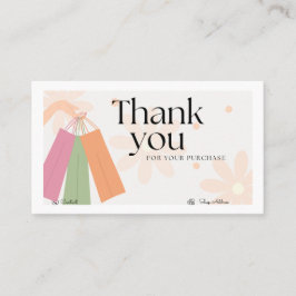 Cartão de visita de Compro de Moda - Estética Flor