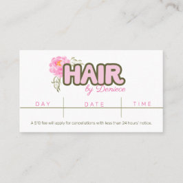 cartão de visita de compromisso de cabeleireiro co