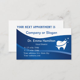 Cartão de visita de Compromisso do Logotipo Dental