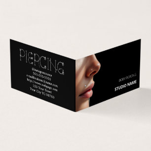 Cartão de visita de Compromisso do Salão de Pierci