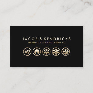 Cartão de visita de condicionamento do ar de venti