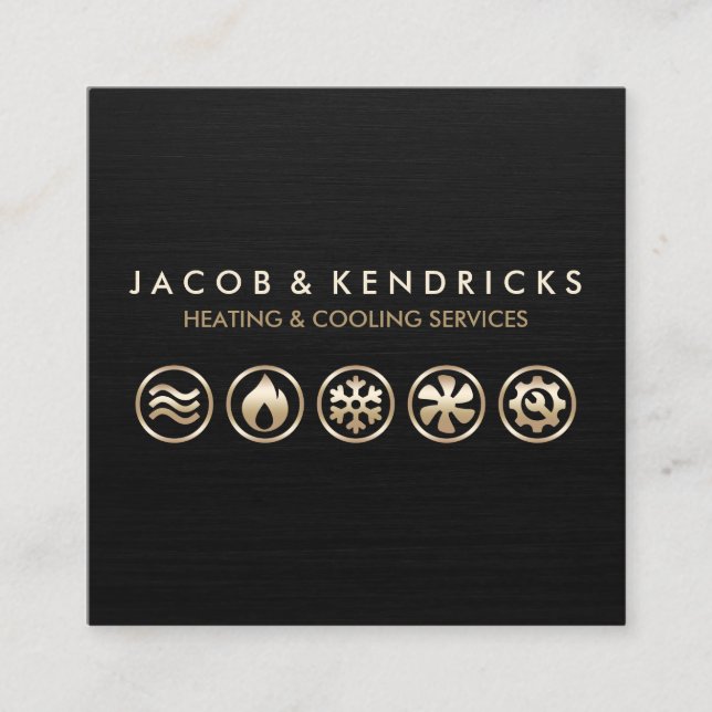 Cartão de visita de condicionamento do ar de venti (Frente)