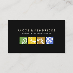 Cartão de visita de condicionamento do ar de venti
