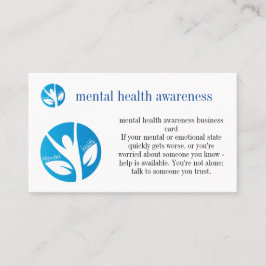 Cartão de visita de Consciência da Saúde Mental