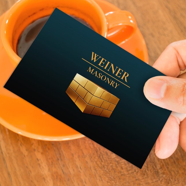 Cartão de visita de construções de alvenaria (Criador carregado)