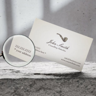 Cartão de visita de consulta do detetive da