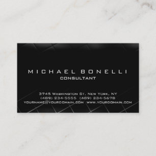 Cartão de visita de Consultor de Padrão Preto de C