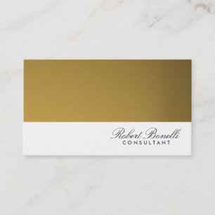 Cartão de visita de consultor Dourado branco
