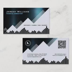 Cartão de Visita de Consultor Financeiro e de Inve