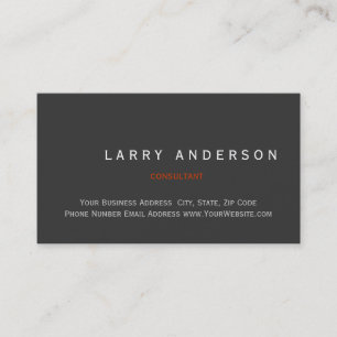 Cartão de visita de consultor simples minimalista