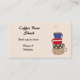 Cartão de visita de Copas de Café de Empilhamento