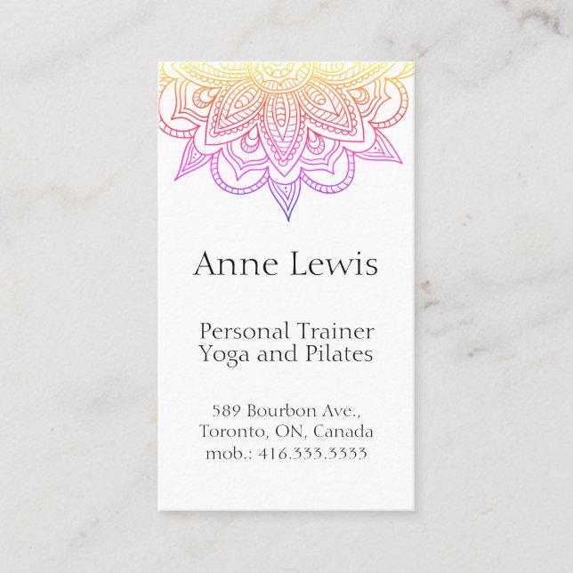 Cartão de visita de cor brilhante, fácil personali (Frente)