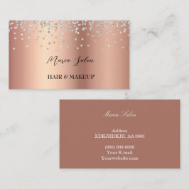 Cartão de visita de cor da água Silve cor rosa