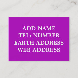 Cartão de visita de cor sólida roxa escura