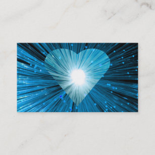 Cartão de visita de Coração Azul
