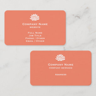 Cartão de visita de Coral Personalizável