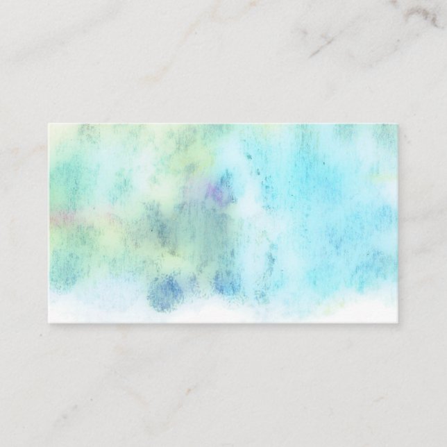 cartão de visita de cores aquáticas personalizadas (Frente)