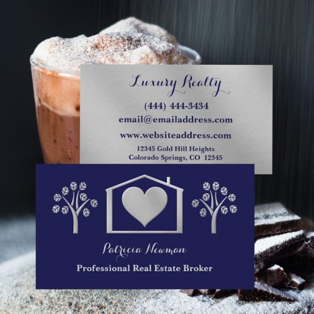 Cartão de visita de corretor imobiliário do Elegan (Criador carregado)