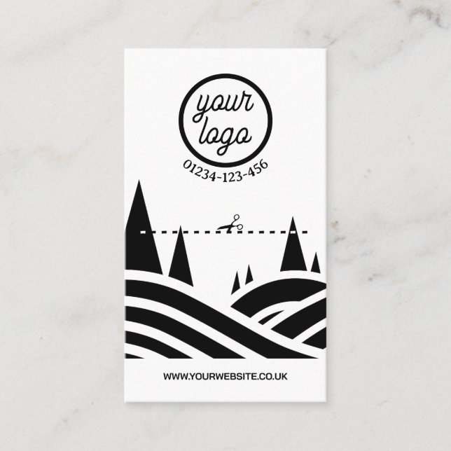 Cartão de visita de Corte de Árvore (Frente)