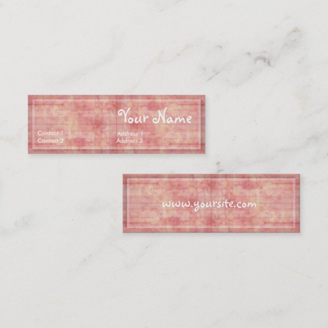 Cartão de visita de CountryPink (Frente/Verso)