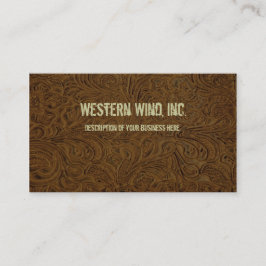 Cartão de visita de couro utilizado ferramentas