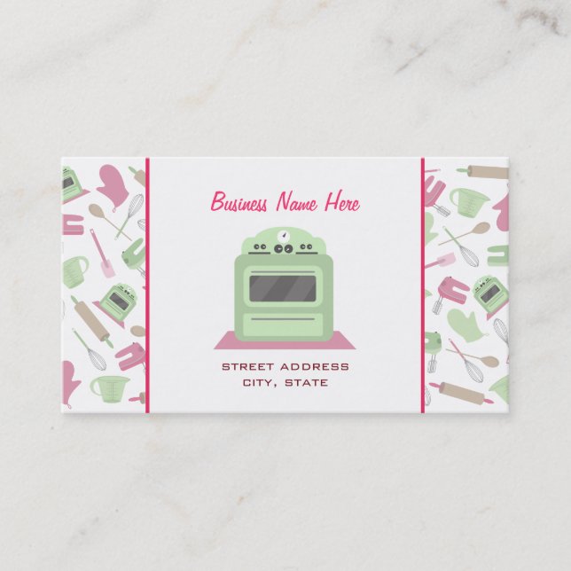 Cartão de visita de cozinha de cozinha (Frente)