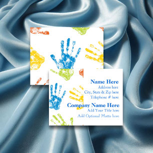 Cartão de visita de creche infantil