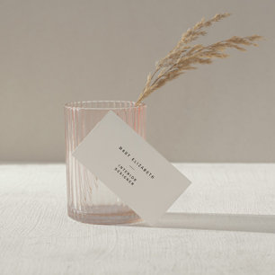 Cartão de visita de Creme de Código QR Elegante mí