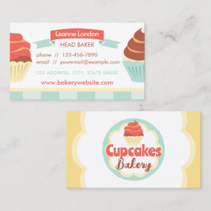 Cartão de visita de cupcake