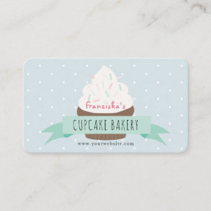 Cartão de visita de Cupcake da padaria de  de chuv