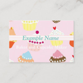 Cartão de visita de "Cupcake" personalizado (UK/Eu