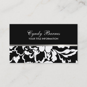 Cartão de visita de Damasco de Rosa Negra e Branca