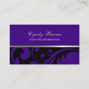 Cartão de visita de Damasco Preto e Puro