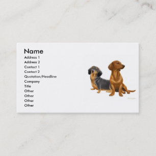 Cartão de visita de Dashchunds