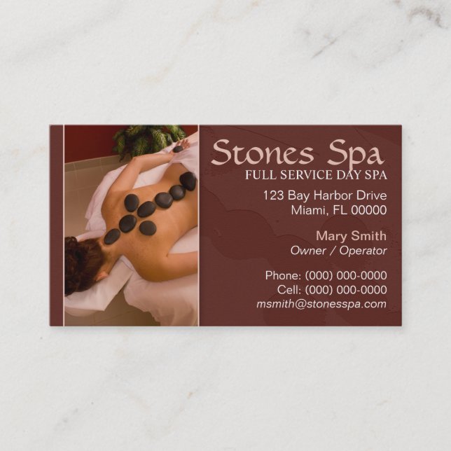 Cartão de Visita de Day Spa (Frente)