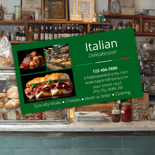 Cartão de Visita de Delicatessen Italiano