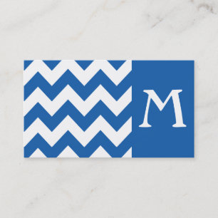 Cartão de visita de Deniml Bold Chevron Monograma