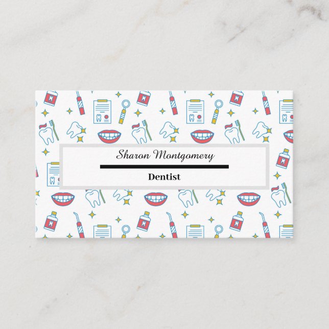 Cartão de visita de dentista (Frente)