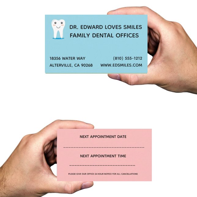 Cartão de visita de Dentista Azul - Cartões Dentis (Criador carregado)