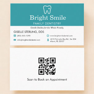 Cartão de Visita de Dentista Código QR